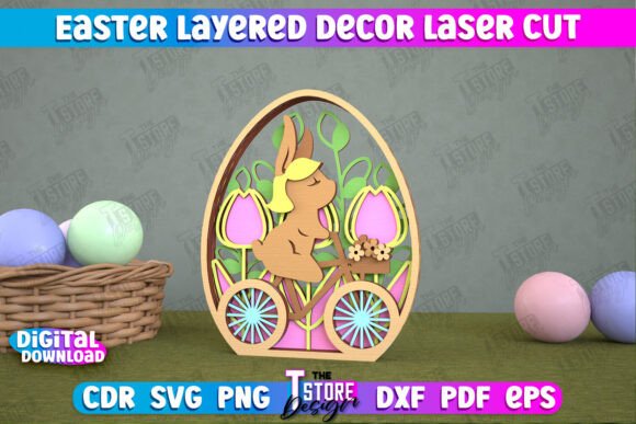 3D Easter Layered Decor Laser Cut Design: Elevating Holiday Crafting with Precision