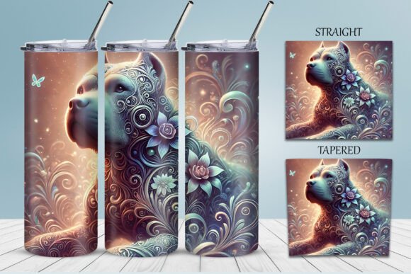 3D Floral Bit-Bull Tumbler Wrap
