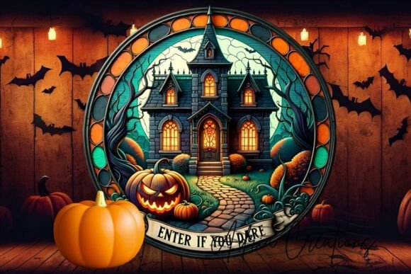 3D Halloween Enter if You Dare Design