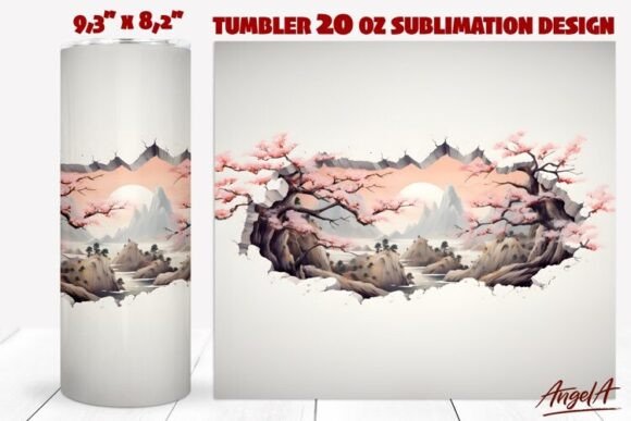 3d Sublimation Tumbler Wrap Landscape: Integrating Nature Illustrations into Your Production Workflow