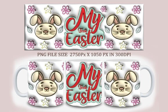 Bringing Joy to Sublimation: The 3D Inflated My First Easter Mug Design