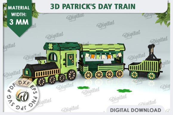 Bringing St. Patrick’s Day to Life with a 3D Laser Cut Train Design