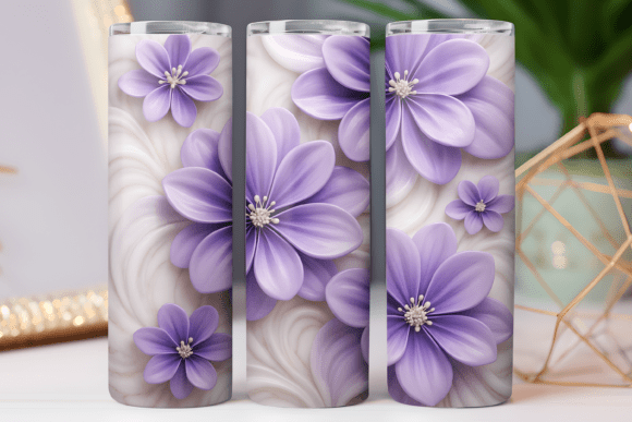 Chic Paper Floral 20oz Tumbler Wrap