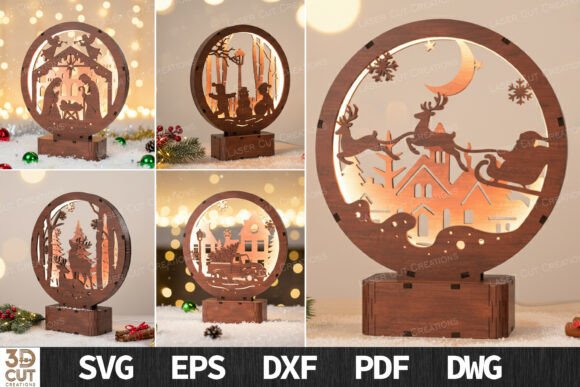 Christmas Layered Light Box SVG Bundle: Crafting 3D Holiday Magic