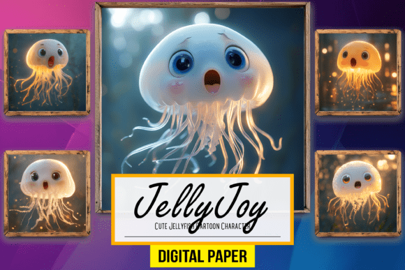 Evaluating Cute Jellyfish Cartoon Character Artwork for Modern Digital Projects