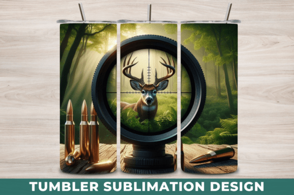 Evaluating the 3D Deer Hunting Tumbler Wrap PNG Design for Sublimation Projects