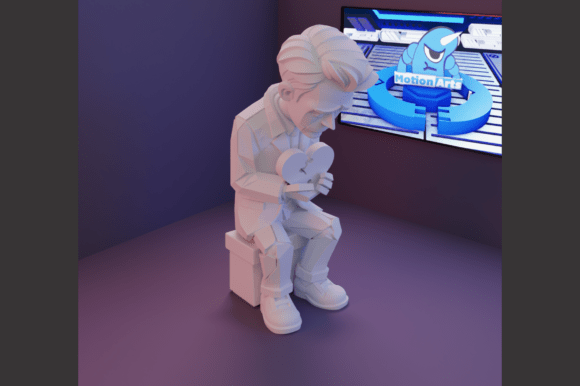 Integrating the Broken Heart Man 3D Model into Creative and Conceptual Workflows