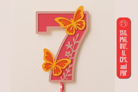 Mastering the 3D Butterfly Number 7 Topper SVG for Flawless Paper Crafts