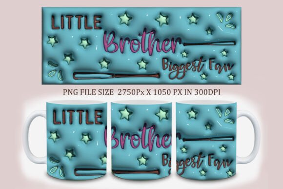 Maximizing Impact with the 3D Little Brother Biggest Fan Mug Design for Sublimation and Custom Gifts