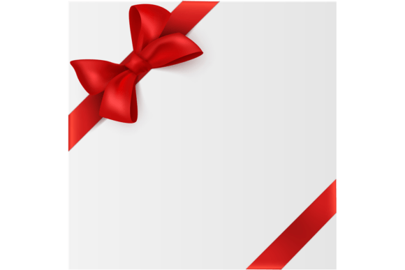 Red Bow and Ribbon Decorative Corner