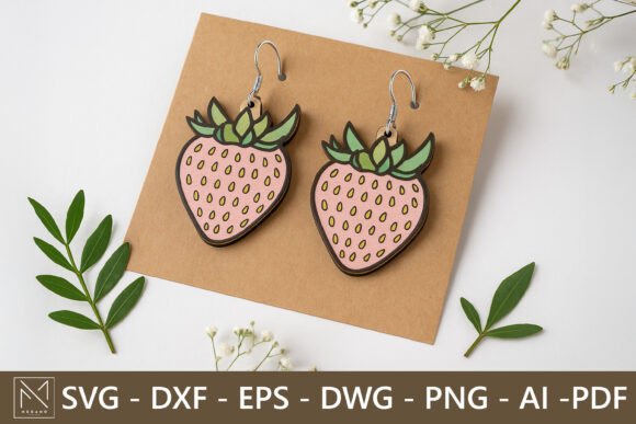 Strategic Design Application: Leveraging the Strawberry Earrings SVG Cut File for Commercial and Creative Growth
