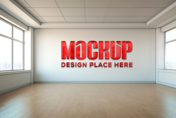Streamlining Brand Presentations with a 3D Indoor Wall Logo Mockup PSD Design