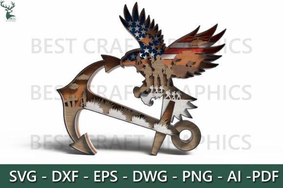 Understanding the Patriotic Eagle Anchor SVG for Layered Laser Cutting Projects