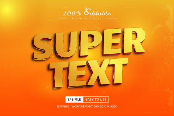 Unlocking Brand Potential with 3D Super Text Effect for Editable Design